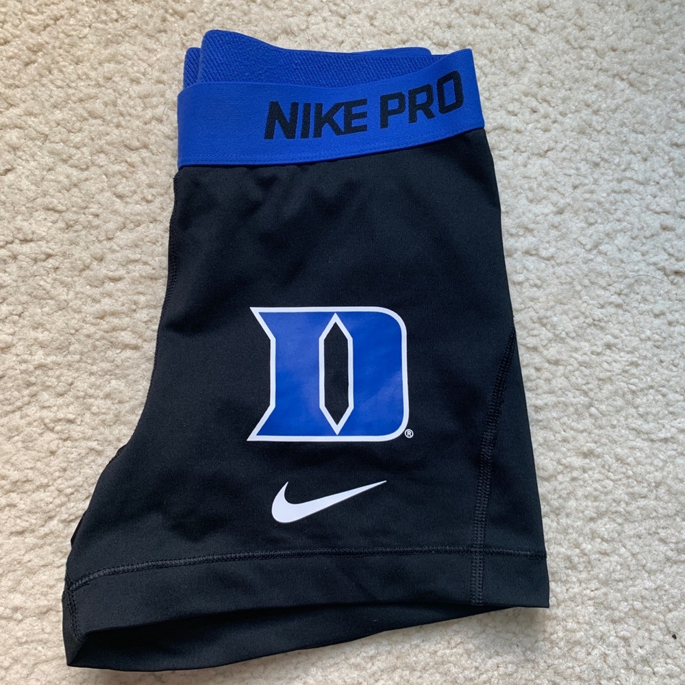 Blue and black Duke Nike pro spandex